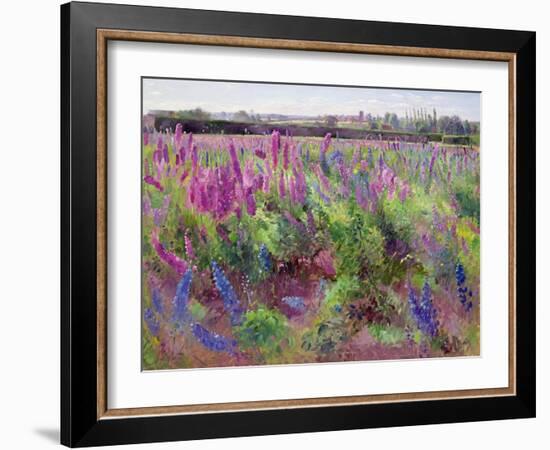 The Delphinium Field, 1991-Timothy Easton-Framed Giclee Print