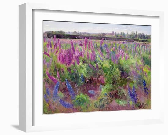 The Delphinium Field, 1991-Timothy Easton-Framed Giclee Print