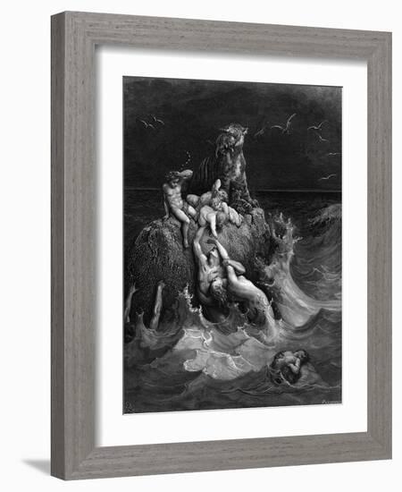 The Deluge, 1866-Gustave Doré-Framed Giclee Print