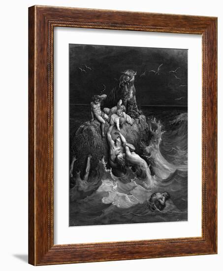 The Deluge, 1866-Gustave Doré-Framed Giclee Print