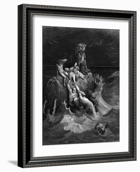 The Deluge, 1866-Gustave Doré-Framed Giclee Print