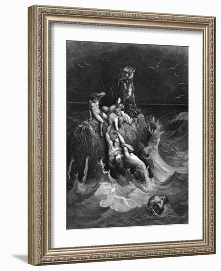 The Deluge, 1866-Gustave Doré-Framed Giclee Print