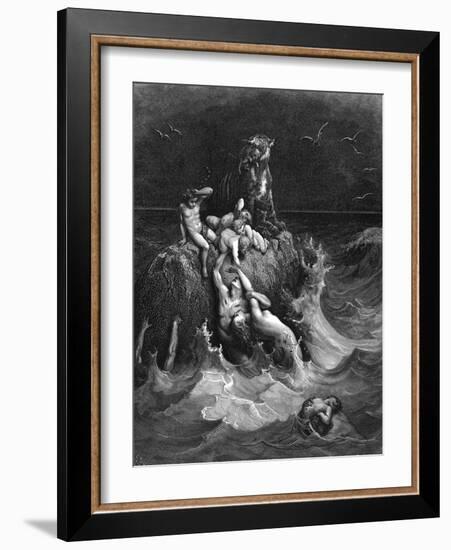 The Deluge, 1866-Gustave Doré-Framed Giclee Print