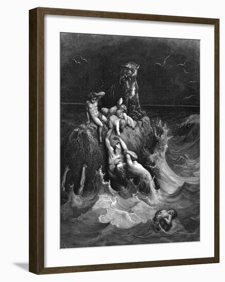 The Deluge, 1866-Gustave Doré-Framed Giclee Print