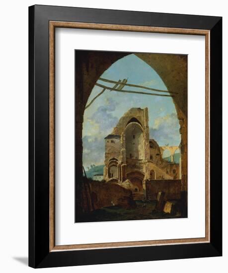 The Demolition of the Abbey of Montmartre, C1740-1800-Louis Gabriel Moreau-Framed Giclee Print