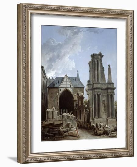 The Demolition of the Church of the Feuillants, 1805-Hubert Robert-Framed Giclee Print