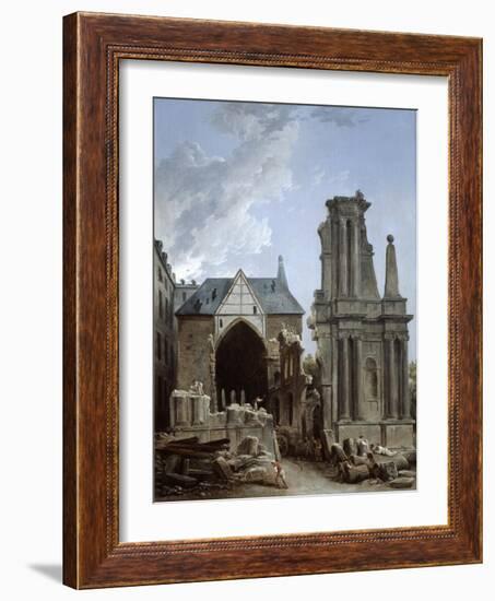 The Demolition of the Church of the Feuillants, 1805-Hubert Robert-Framed Giclee Print