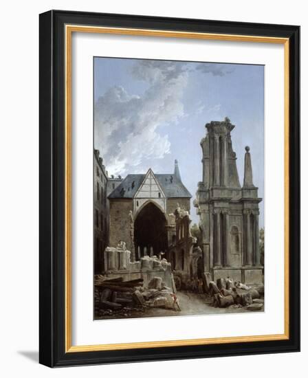 The Demolition of the Church of the Feuillants, 1805-Hubert Robert-Framed Giclee Print