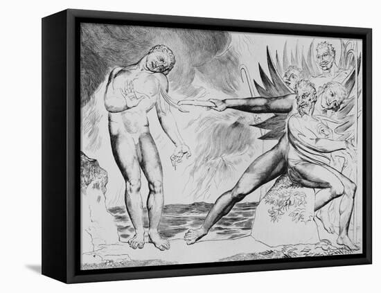 The Demons Tormenting Ceampolo by William Blake-William Blake-Framed Premier Image Canvas