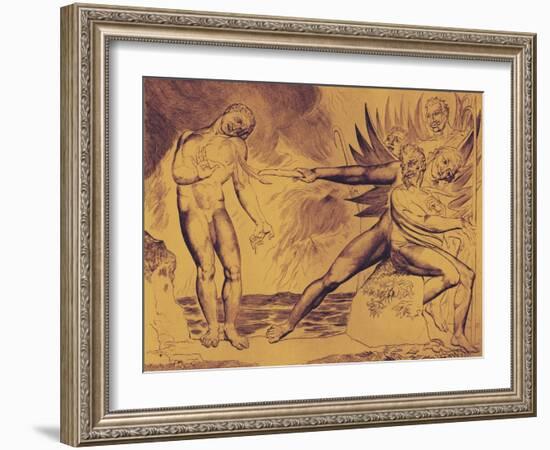 The Demons Tormenting Ceampolo by William Blake-William Blake-Framed Giclee Print