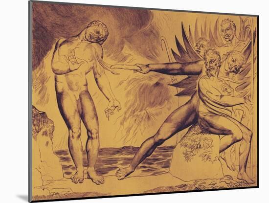 The Demons Tormenting Ceampolo by William Blake-William Blake-Mounted Giclee Print