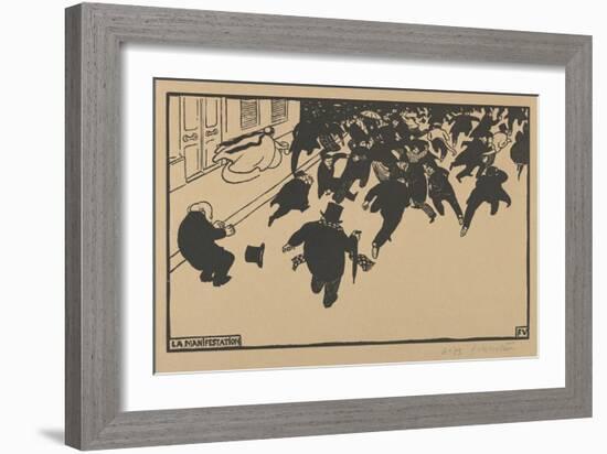 The Demonstration (La Manifestation), 1893-Felix Edouard Vallotton-Framed Giclee Print