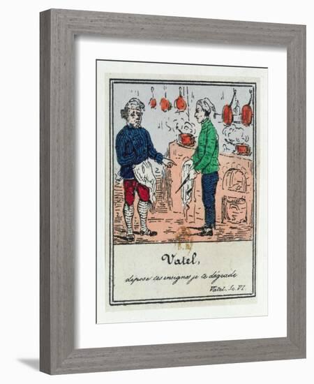 The Demotion of Vatel, Scenes from Early 19th Century Parisian Vaudeville and Opera, c.1825-35-null-Framed Giclee Print