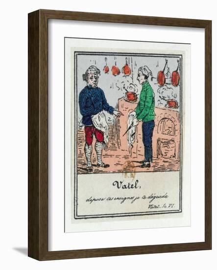 The Demotion of Vatel, Scenes from Early 19th Century Parisian Vaudeville and Opera, c.1825-35-null-Framed Giclee Print