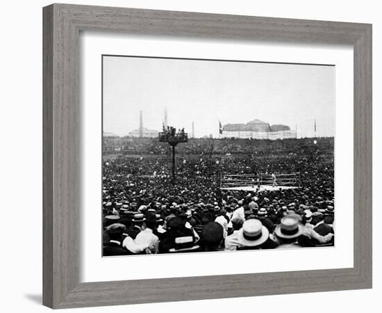 The Dempsey-Carpentier Fight, 1921-null-Framed Photographic Print