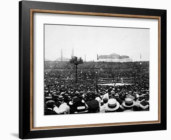 The Dempsey-Carpentier Fight, 1921-null-Framed Photographic Print