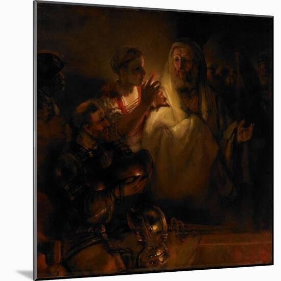 The Denial of Saint Peter, 1660-Rembrandt van Rijn-Mounted Giclee Print