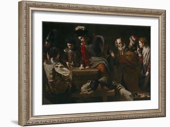 The Denial of Saint Peter, Ca 1625-Nicolas Tournier-Framed Giclee Print