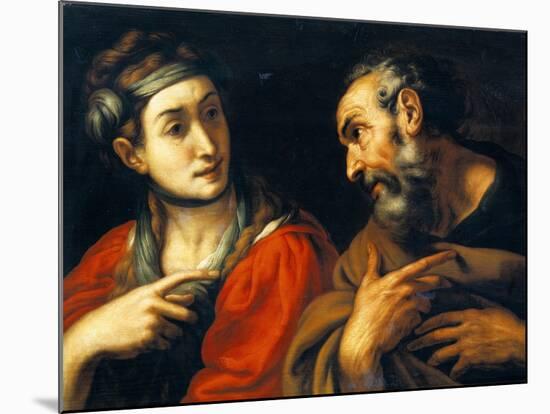 The Denial of Saint Peter-Daniele Crespi-Mounted Giclee Print