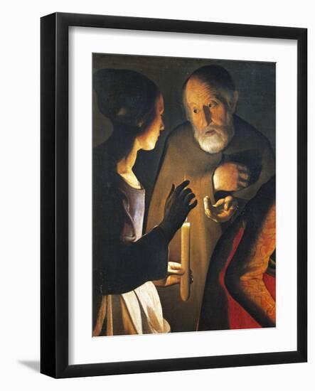 The Denial of St Peter, 1650-Georges de La Tour-Framed Giclee Print