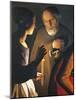 The Denial of St Peter, 1650-Georges de La Tour-Mounted Giclee Print