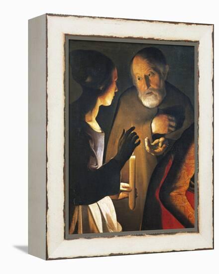 The Denial of St Peter, 1650-Georges de La Tour-Framed Premier Image Canvas