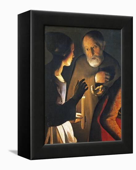 The Denial of St Peter, 1650-Georges de La Tour-Framed Premier Image Canvas