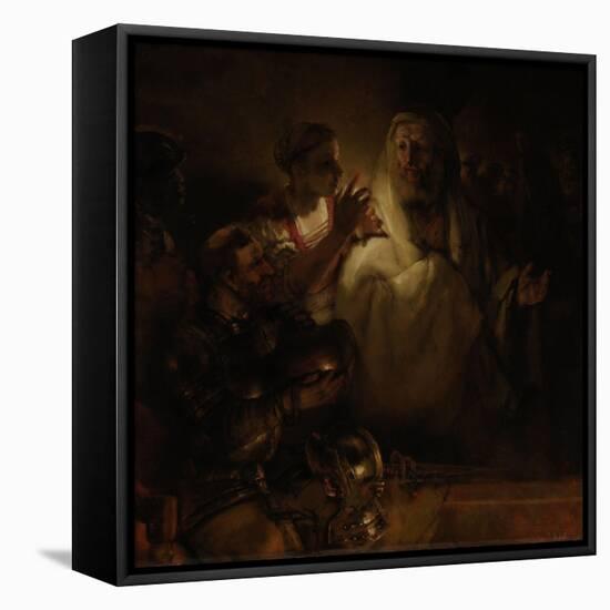 The Denial of St. Peter, 1660-Rembrandt van Rijn-Framed Premier Image Canvas