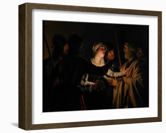 The Denial of St. Peter, C.1623-Gerrit van Honthorst-Framed Giclee Print