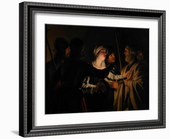 The Denial of St. Peter, C.1623-Gerrit van Honthorst-Framed Giclee Print