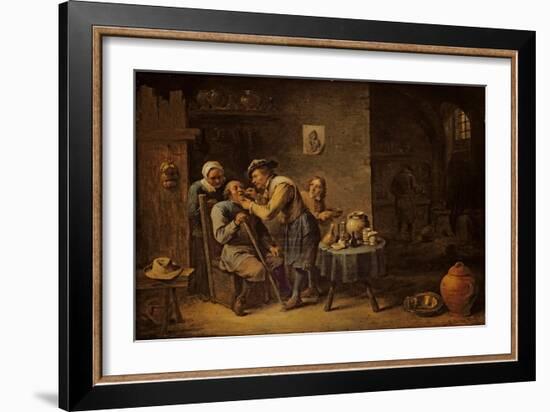 The Dentist, 1652-David Teniers the Younger-Framed Giclee Print