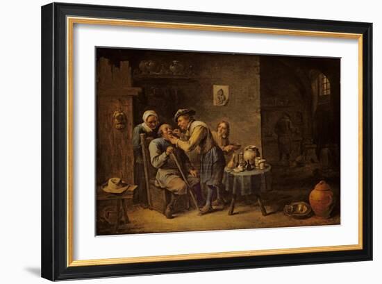 The Dentist, 1652-David Teniers the Younger-Framed Giclee Print