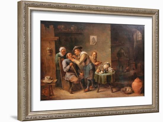 The Dentist-David Teniers-Framed Art Print