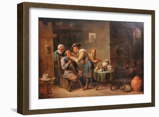 The Dentist-David Teniers-Framed Art Print