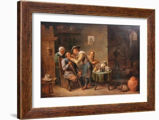 The Dentist-David Teniers-Framed Art Print