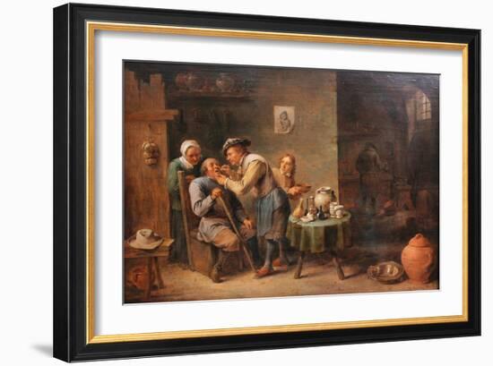 The Dentist-David Teniers-Framed Art Print