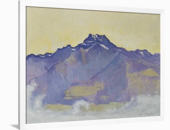 The Dents Du Midi, Viewed from Chesieres, 1912-Ferdinand Hodler-Framed Giclee Print