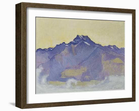 The Dents Du Midi, Viewed from Chesieres, 1912-Ferdinand Hodler-Framed Giclee Print