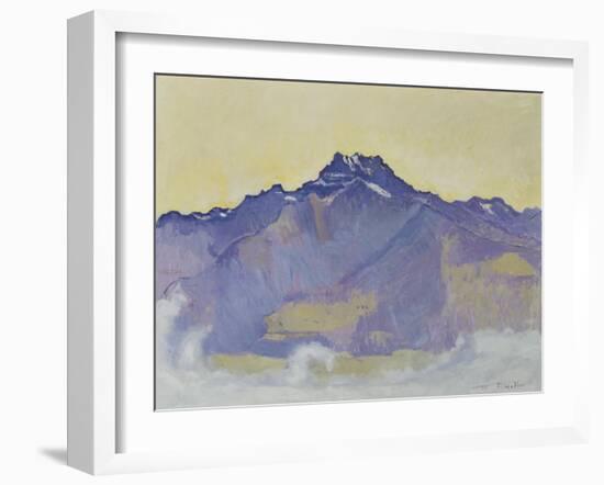 The Dents Du Midi, Viewed from Chesieres, 1912-Ferdinand Hodler-Framed Giclee Print