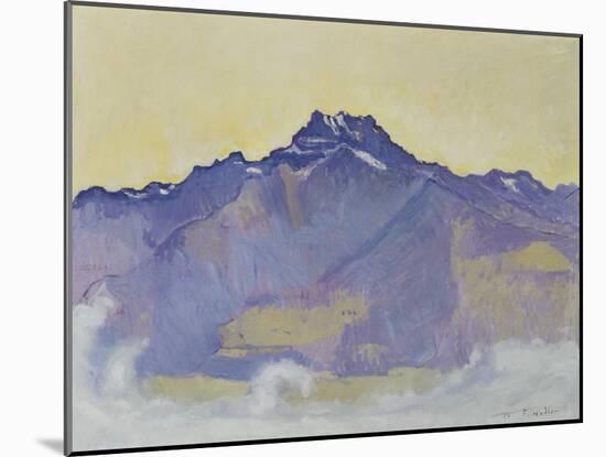 The Dents Du Midi, Viewed from Chesieres, 1912-Ferdinand Hodler-Mounted Giclee Print