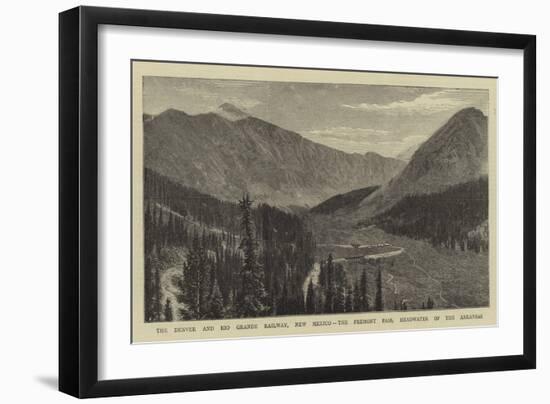 The Denver and Rio Grande Railway, New Mexico, the Fremont Pass, Headwater of the Arkansas-null-Framed Giclee Print