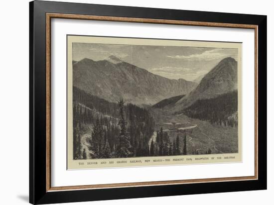 The Denver and Rio Grande Railway, New Mexico, the Fremont Pass, Headwater of the Arkansas-null-Framed Giclee Print