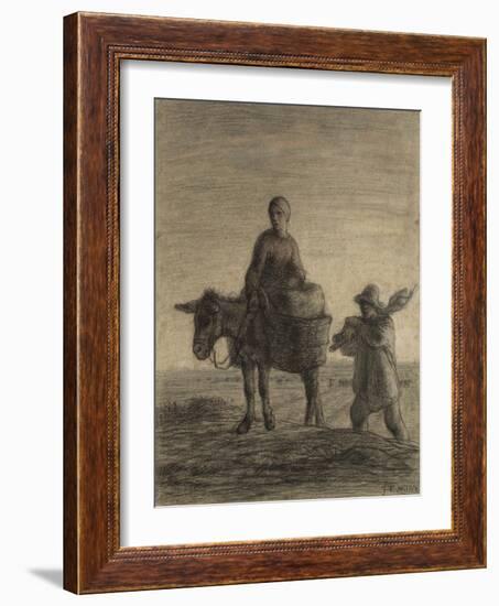 The Departure for Work, 1857-Jean-Francois Millet-Framed Giclee Print