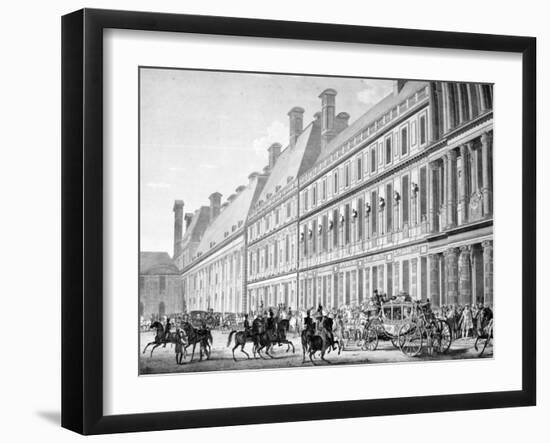 The Departure from Tuileries Palace, 2nd December 1804, 19th Century-null-Framed Giclee Print