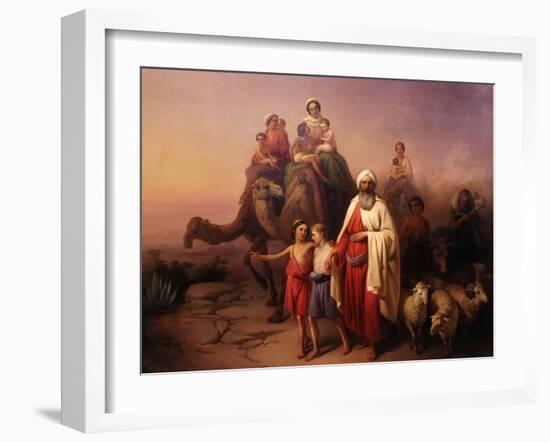 The Departure of Abraham, 1850-Josef Molnar-Framed Giclee Print