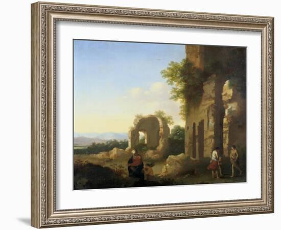 The Departure of Abraham and Isaac, 17th Century-Cornelis van Poelenburgh-Framed Giclee Print