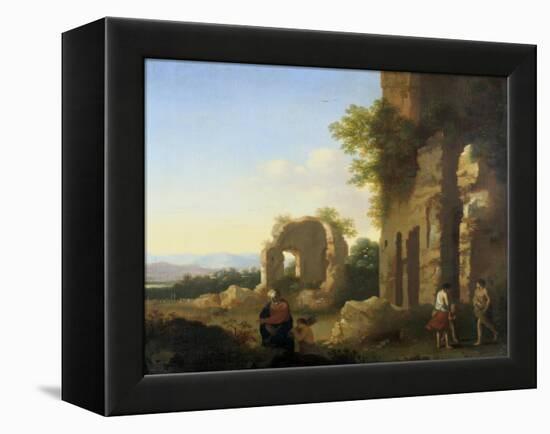 The Departure of Abraham and Isaac, 17th Century-Cornelis van Poelenburgh-Framed Premier Image Canvas