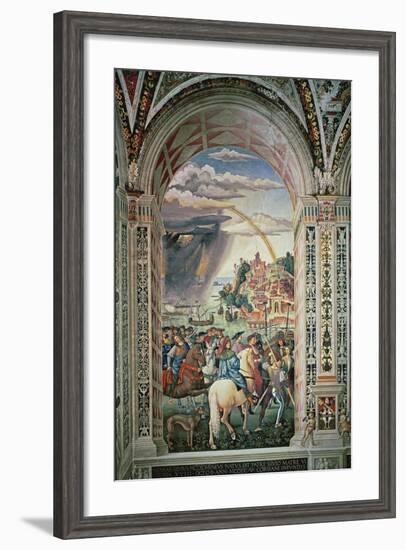 The Departure of Aeneas Silvius Piccolomini for Basel, C.1503-8-Bernardino di Betto Pinturicchio-Framed Giclee Print