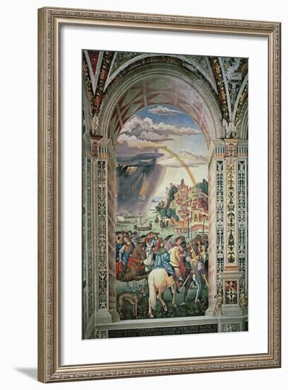 The Departure of Aeneas Silvius Piccolomini for Basel, C.1503-8-Bernardino di Betto Pinturicchio-Framed Giclee Print