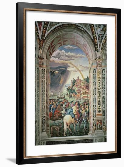 The Departure of Aeneas Silvius Piccolomini for Basel, C.1503-8-Bernardino di Betto Pinturicchio-Framed Giclee Print